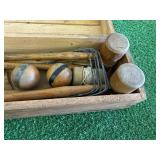 Very Early Crocket Set in Wood Box