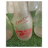Glass Milk Bottles with 1 Cass-Clay Coop Bottle