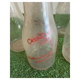 Glass Milk Bottles with 1 Cass-Clay Coop Bottle
