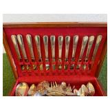 Large Set of Silverware in Case