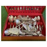 Large Set of Silverware in Case