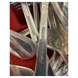 Large Set of Silverware in Case