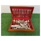 Large Set of Silverware in Case