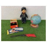Vintage Buddy Lee Doll, 3D Viewer & Reels, Globe