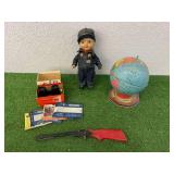 Vintage Buddy Lee Doll, 3D Viewer & Reels, Globe