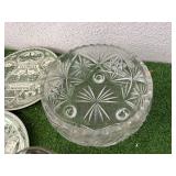 Collectible Plates, Glasses & Crystal Bowl