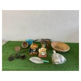 Vintage Kitchen Lot - Thurnaner Wood Bowl