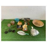 Vintage Kitchen Lot - Thurnaner Wood Bowl