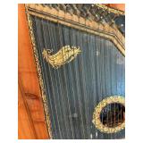 Vintage Antique Tabletop Zither String Instrument