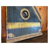 Vintage Antique Tabletop Zither String Instrument