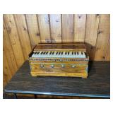 Vintage Wooden Harmonium / Tabletop Pump Organ