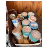 collection of vintage Edison Blue Amberol cylinder records
