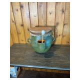Handmade Pottery Drum w/ Mallet – Folk Art Percussion Piece