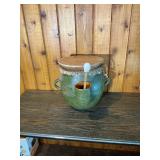 Handmade Pottery Drum w/ Mallet – Folk Art Percussion Piece