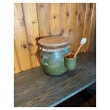 Handmade Pottery Drum w/ Mallet – Folk Art Percussion Piece