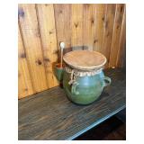 Handmade Pottery Drum w/ Mallet – Folk Art Percussion Piece