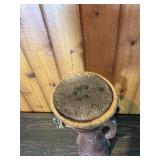 Carved Hand Drum with Tribal Style Design