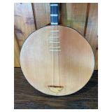 Decorative Round-Body Folk String Instrument