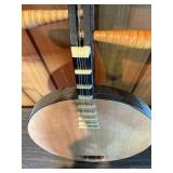 Decorative Round-Body Folk String Instrument