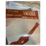 Vintage Folk String Instrument Lot”  * Regal Tenor Guitar * Banjo Ukulele (with box + book)