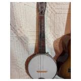Vintage Folk String Instrument Lot”  * Regal Tenor Guitar * Banjo Ukulele (with box + book)