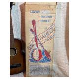 Vintage Folk String Instrument Lot”  * Regal Tenor Guitar * Banjo Ukulele (with box + book)