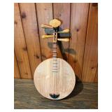 Handcrafted Wooden Folk String Instrument – Round Body Lute Style