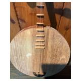 Handcrafted Wooden Folk String Instrument – Round Body Lute Style