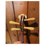 Handcrafted Wooden Folk String Instrument – Round Body Lute Style