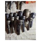 Vintage Brass Instrument Lot – Boy Scouts Bugle, Trumpet & Large Mouthpiece Collection – Vincent Bach, Schilke + More!”