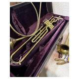 Vintage Brass Instrument Lot – Boy Scouts Bugle, Trumpet & Large Mouthpiece Collection – Vincent Bach, Schilke + More!”