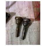 Vintage Brass Instrument Lot – Boy Scouts Bugle, Trumpet & Large Mouthpiece Collection – Vincent Bach, Schilke + More!”