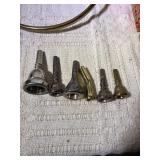 Vintage Brass Instrument Lot – Boy Scouts Bugle, Trumpet & Large Mouthpiece Collection – Vincent Bach, Schilke + More!”