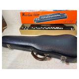 Vintage Folk Instrument Lot – Harmony Ukulele w/ Case & Nardan Harp w/ Box – Unique Pair”