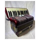 Vintage Hohner Verdi M Accordion w/ Case – Red Pearl Finish – Germany