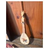 Framed Asian Miniature Instrument Display + Vintage Mini String Instruments – Violin, Lute, Guitar Set