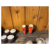 Miniature Musical Instrument & Brass Decor Lot – Drums, Bells, Cymbals, Folk Pieces