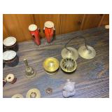 Miniature Musical Instrument & Brass Decor Lot – Drums, Bells, Cymbals, Folk Pieces