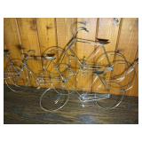 Mid-Century Modern Brass Sculpture & Metal Bicycle Decor Lot