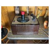 Vintage Musical Instrument Lot – Autoharp, Violin, Mini Harps, Record Player & More