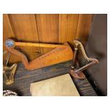 Vintage Musical Instrument Lot – Autoharp, Violin, Mini Harps, Record Player & More
