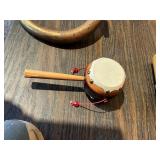 Vintage Folk Musical Instrument Lot – String Instrument, Horns, Asian Instruments & More