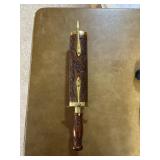 Vintage Knife & Carving Set Lot – Decorative Daggers, Fork Sets & Bayonet