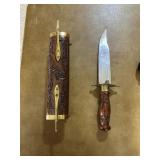 Vintage Knife & Carving Set Lot – Decorative Daggers, Fork Sets & Bayonet