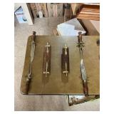 Vintage Knife & Carving Set Lot – Decorative Daggers, Fork Sets & Bayonet