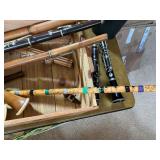 Vintage Woodwind Instrument Lot – Clarinets, Flutes, Recorders in Wooden Box