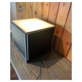 Vintage Mid-Century Modern Frosted Glass Cube Table Lamp