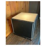 Vintage Mid-Century Modern Frosted Glass Cube Table Lamp