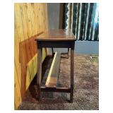 Vintage Wooden Organ Bench with Lift-Top Storage