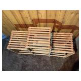 Multi-Tier Wooden Slatted Plant Stand / Display Shelf Set